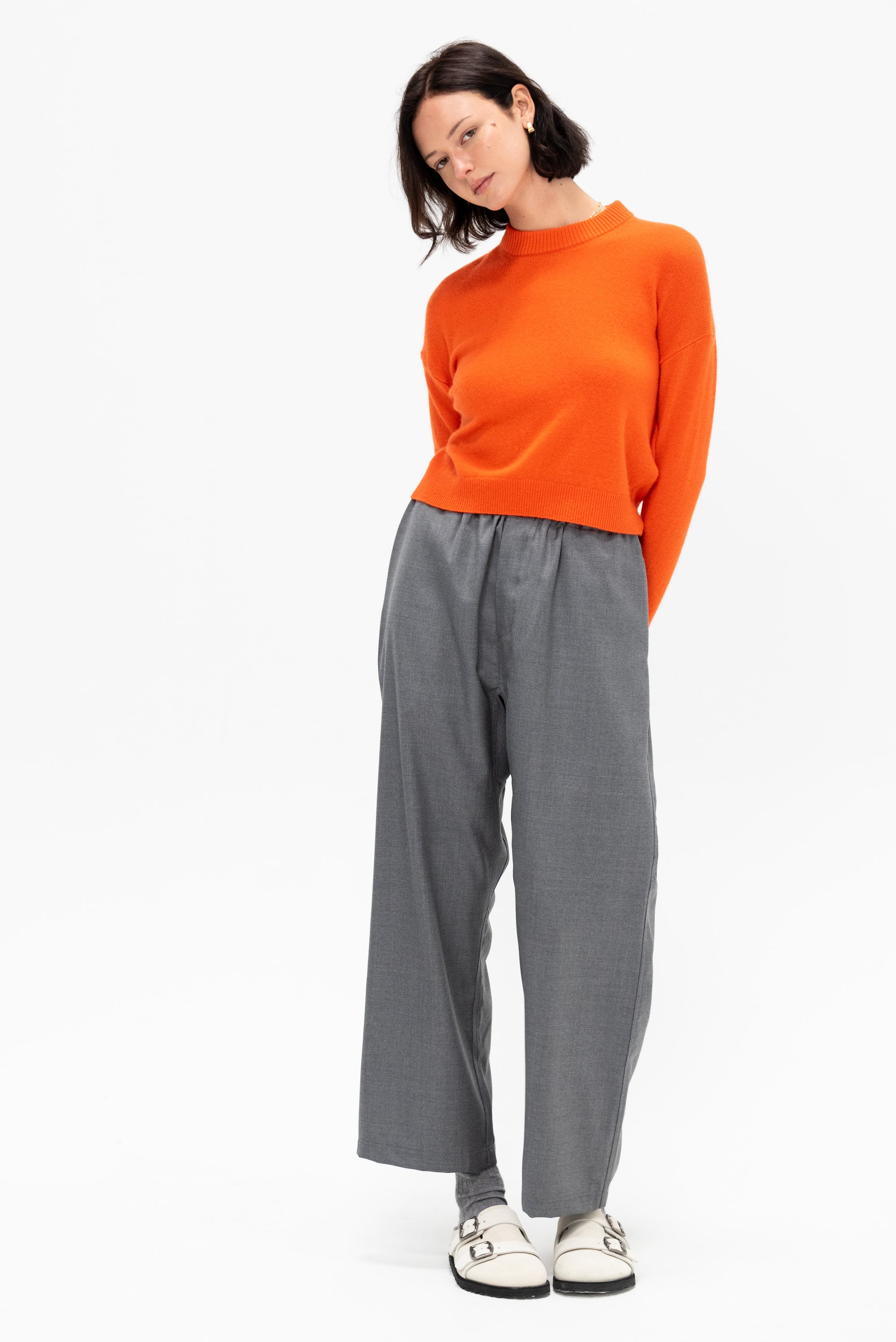 Drop Shoulder Sweater, Candy Corn