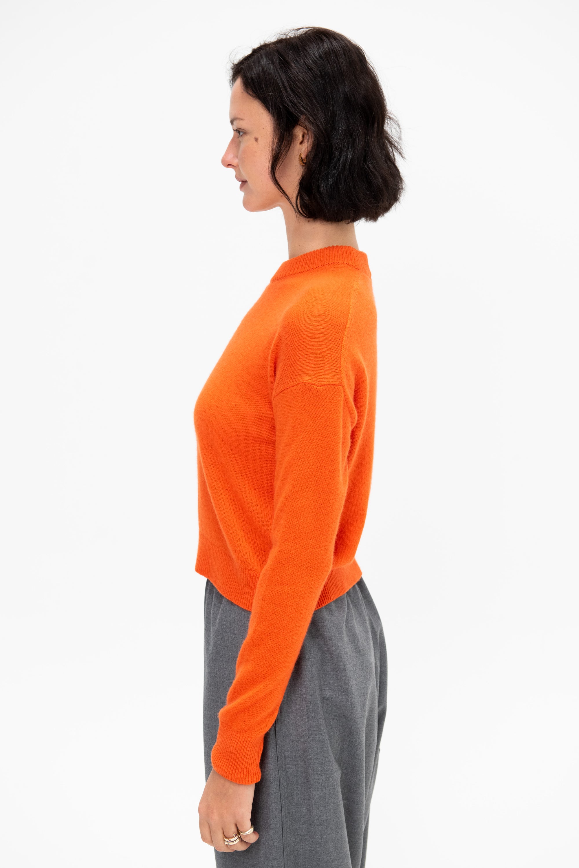 Drop Shoulder Sweater, Candy Corn