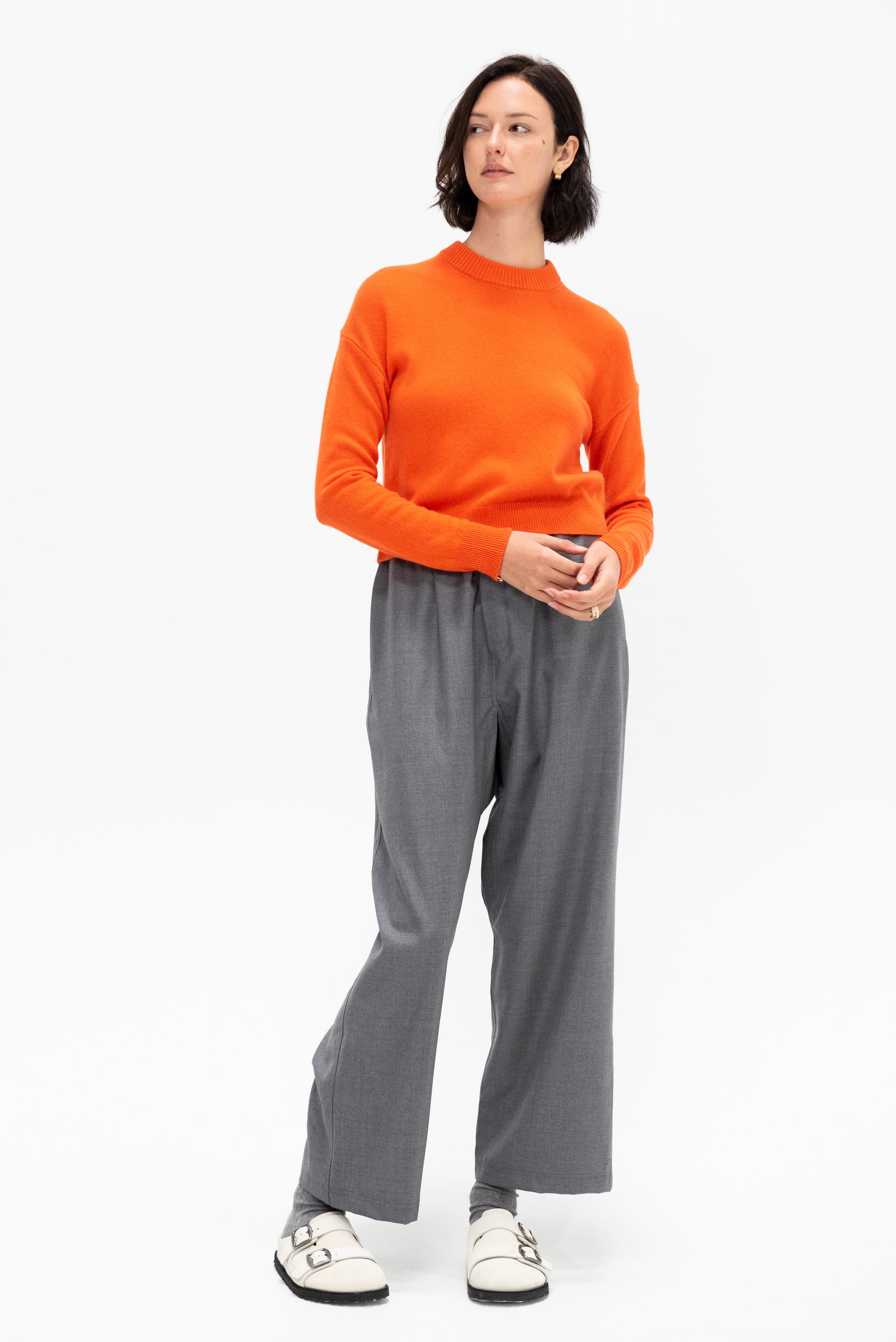 Drop Shoulder Sweater, Candy Corn
