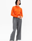Drop Shoulder Sweater, Candy Corn