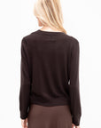 V-Neck Sweater, Ebony
