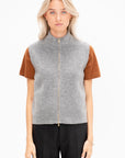 Zip Vest, Heather Melange