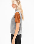 Zip Vest, Heather Melange
