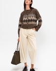 Cammie Sweater, Oak Moss Fairisle
