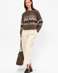 Cammie Sweater, Oak Moss Fairisle