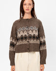 Cammie Sweater, Oak Moss Fairisle