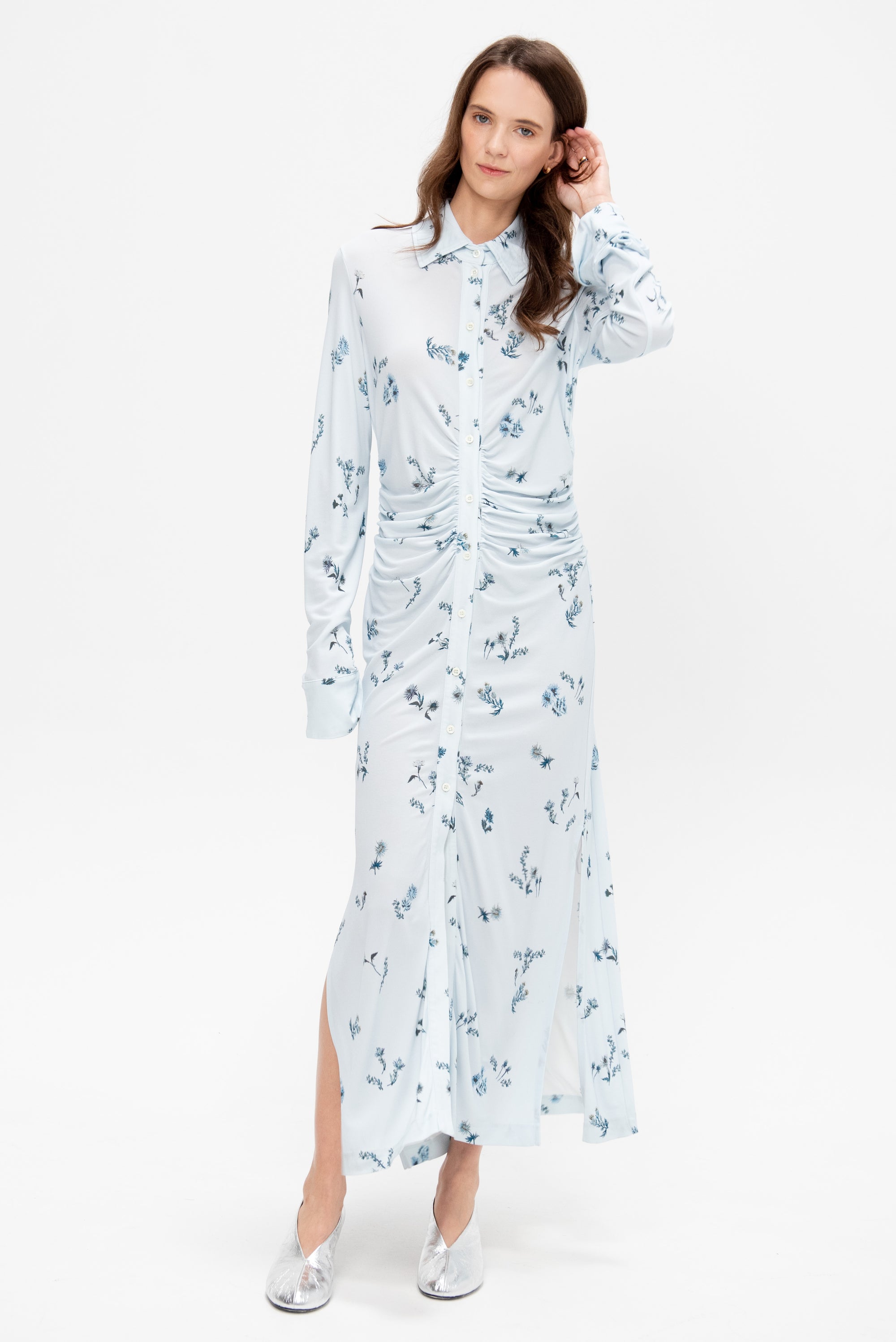 Claudia Dress, Danube Shibori Flower