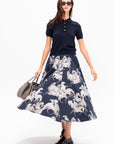 Varda Skirt, Berry Blue Horses