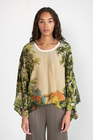 ANNTIAN - Silk Sweatshirt, Print F