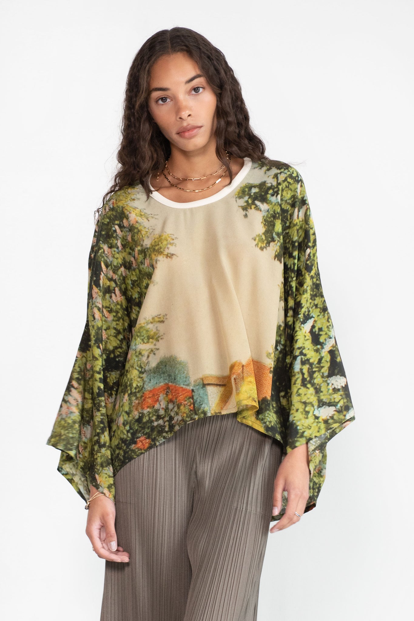 ANNTIAN - Silk Sweatshirt, Print F