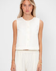 Godet Tank, Cream