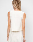 Godet Tank, Cream