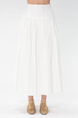 Apiece Apart - Nora Assymetrical Maxi Skirt, Cream