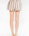 Surf Short, Wide Stripes Coffee + Cream