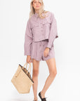 Cropped Utility Shirt, Nirvana