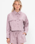 Cropped Utility Shirt, Nirvana