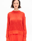 Softest Tissue Weight Sweater Mouline, Tigerlily
