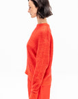 Softest Tissue Weight Sweater Mouline, Tigerlily