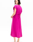 Volta Twist Dress, Fuchsia