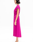 Volta Twist Dress, Fuchsia