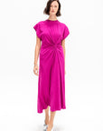 Volta Twist Dress, Fuchsia