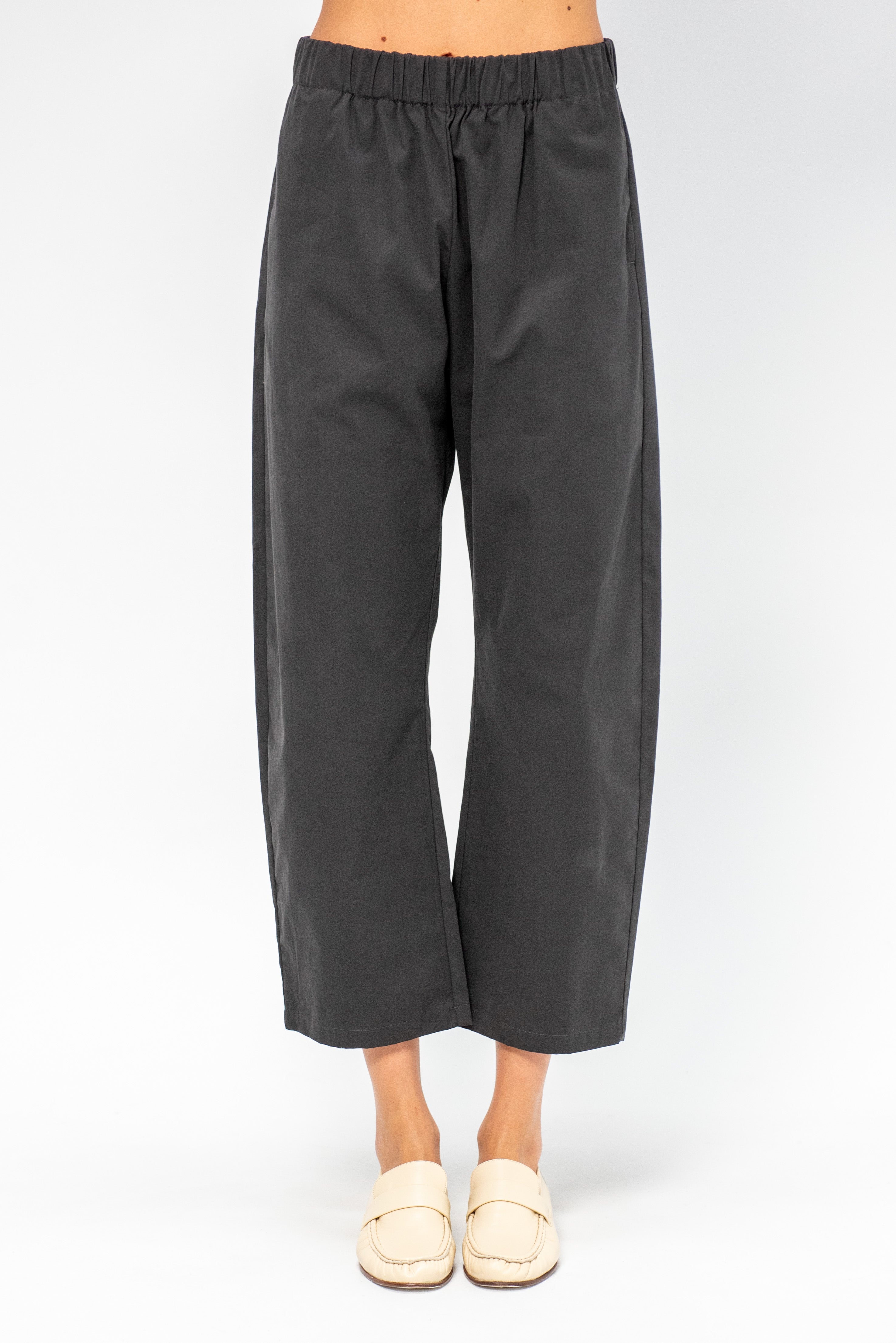 Apuntob Soft Cotton Trousers, Stone – Kick Pleat