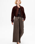 Elettra - Gritty Suede Jacket, Shiraz