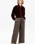 Elettra - Gritty Suede Jacket, Shiraz
