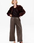 Elettra - Gritty Suede Jacket, Shiraz