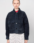 Miri - Suede Jacket, Royal