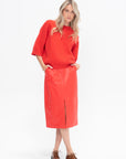 ARMA - Arkina Leather Pencil Skirt, Scarlet