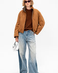 Gary - Corduroy Suede Reversible Jacket, Whiskey