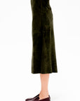 Philipa - Suede Skirt, Dark Green