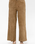 Blaire - Suede Trousers, Olive