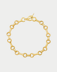25MM Double Beam Bracelet, Yellow Gold