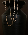 Heavy Medium Circle Link Chain, Yellow Gold