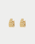 AZLEE - Escalier Plain Large Hoops, Yellow Gold