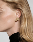 Escalier Large Hoops, Yellow Gold