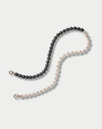 Half & Half Strand, Akoya Pearl and Buffed Hematite