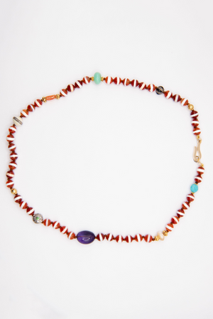 ILEANA MAKRI - Stripe Necklace, Brown Agate