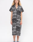 Narrow Kite Dress, Print Black