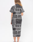 Narrow Kite Dress, Print Black