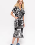 Narrow Kite Dress, Print Black