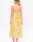 Strap Dress, Print Gold