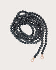 Marla Aaron - Buffed Hematite Strand, Yellow Gold Loops