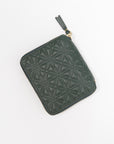 COMME DES GARÇONS WALLET - Embossed Leather Wallet, Bottle Green