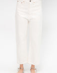 Wide Tapered Cut Selvedge Denim, Ivory