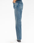 Narrow Straight Cut Selvedge Denim, LIght Wash