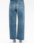 Narrow Straight Cut Selvedge Denim, LIght Wash