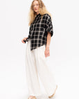 Pima - Cropped Wide Leg Pants, Off White